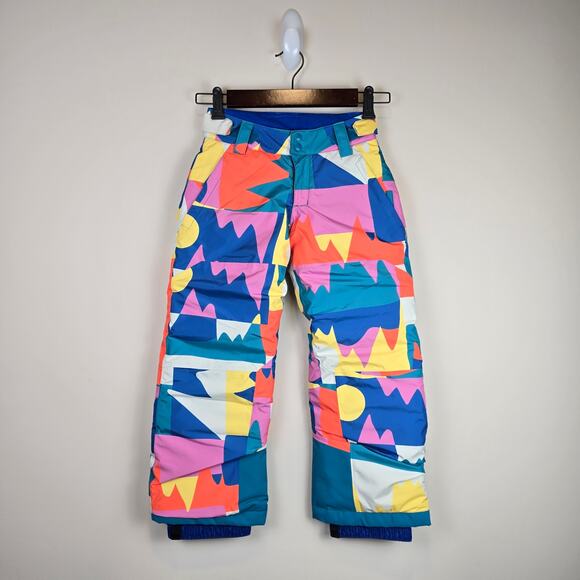Patagonia Kids Powder Town Pants Size M/10 Frontera Passage Blue Ski Snowpants